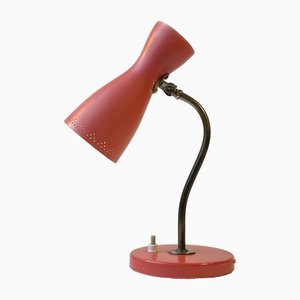 Lampe de Bureau Diablo Rouge Pastel attribuée à Svend Aage Holm Sørensen pour Asea, 1950s