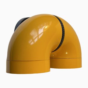 Postmodern Yellow Dual Pipeline Wall Sconce by Ole Pless for Nordisk Solar, 1970s