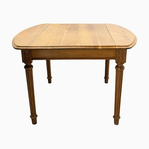 French Louis XVI Style Walnut Dining Extending Table, Late 19th Century