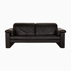 3-Sitzer Sofa aus schwarzem Leder von Rolf Benz