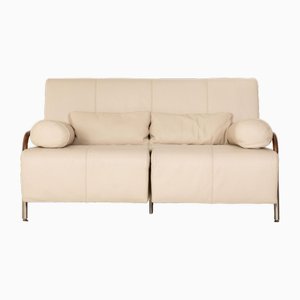 2-Seater Sofa in Beige Leather from Natuzzi