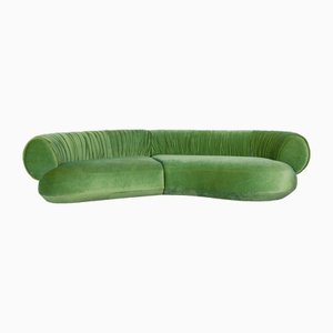 Nanami 4-Seater Sofa in Green Fabric from Bretz