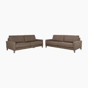 Ego 2-Seater Sofas in Gray Fabric from Rolf Benz, Set of 2