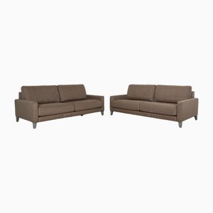 Ego 2-Sitzer Sofas in Grauem Stoff von Rolf Benz, 2er Set