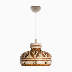 Ceramic Pendant Light, Denmark, 1970