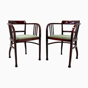 Armchairs attributed to Otto Wagner for Thonet, Austria, 1910s, Set of 2