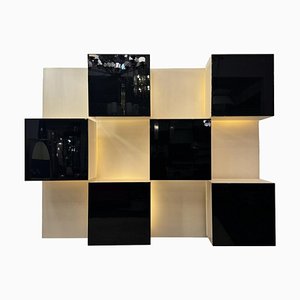 Mid-Century Lighting Wall Unit attributed to Roberto Monsani for Acerbis, 1970s