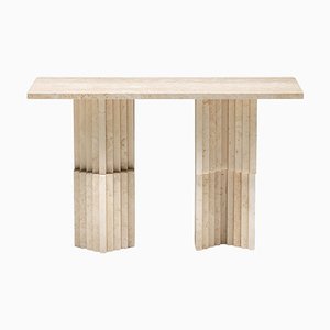Postmodern Travertine Console Table by Carlo Scarpa, Italy, 1970s