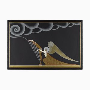 Erté, The Angel with the Harp, 1926, Color Lithograph