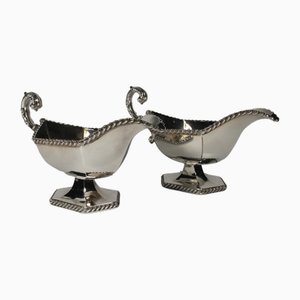 Silver-Plated Sauce Boats, 1900s, Set of 2