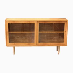 Display Cabinet in Oak with Sliding Doors by Poul Hundevad for Hundevad & Co., 1960s
