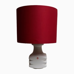 Lampe de Bureau Blanche en Céramique, 1970s