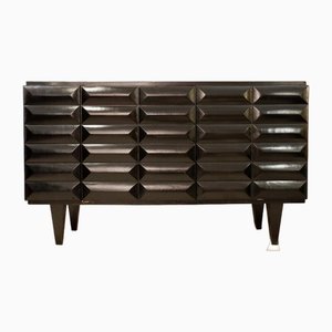 Graphic Black Laquered Sideboard, 1960s