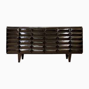 Graphic Black Laquered Sideboard, 1960s