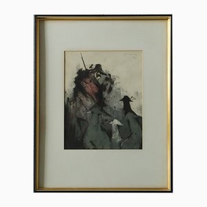 Composition, Color Lithograph, 1980s, Framed