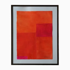 Leif Johansson, Abstract Composition, 1980s, Watercolor, Framed
