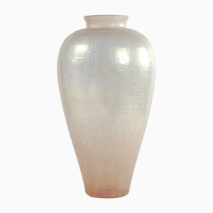 Large Crackle Glass Vase, 1990s