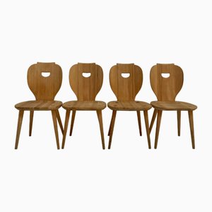 Sörgården Stühle aus Kiefernholz von Carl Malmsten für Svensk Fur, 1950er, 4er Set