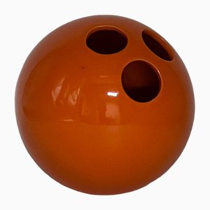 Vase Boule de Bowling en Céramique Fabriqué à la Main par Enzo Bioli pour Il Picchio, 1960s