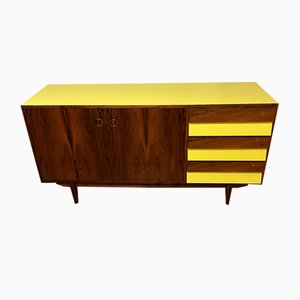 Vintage Sideboard in Rosewood and Yellow Formica, 1960s