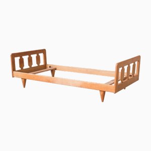 Mid-Century French Oak Daybed by Guillerme et Chambron