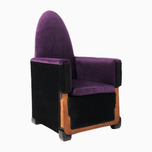 Art Deco Amsterdamse School Oak Lounge Chair by Paul Bromberg for Pander, 1920s