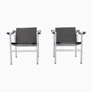 LC1 Sessel Set von Le Corbusier für Cassina, 1970er