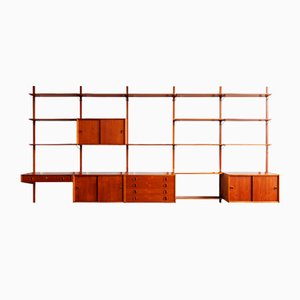 Modulair Wall Unit in Teak by Royal Board, Sweden, 1960s, Set of 25