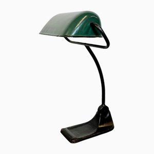 Green Enamel Bank Lamp from Bur, 1930s