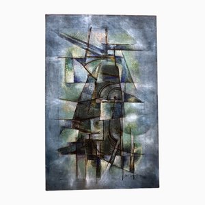 Serge Arnoux, Abstraction, anni '70, Olio su tela