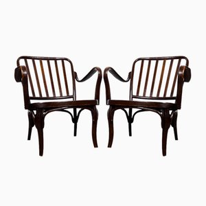 Poltrone Fireside Thonet A 752 di Josef Frank, anni '30, set di 2