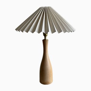 Mid-Century British Turned Wood Lamp, 1960s