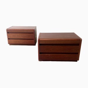 Mid-Century Modern Bedside Cabinets from Moser, 1970s, Set of 2