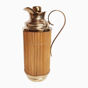 Thermos in ottone e legno, Spagna, anni '60