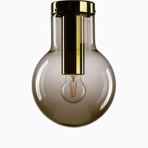 Maxi Bulb Deckenlampe aus Rauchglas von Raak Amsterdam, Niederlande, 1960er
