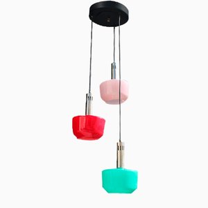 Italian Multicolor Suspension Light from Vistosi, 1950s