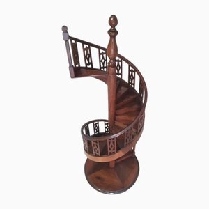 Antique Spiral Mock Up Model of Stairs in Wood