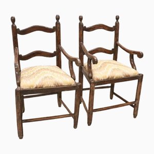 Fauteuils en Noyer, 18ème Siècle, Set de 2