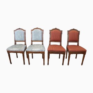 Dining Chairs in Walnut, 18th Century, Set of 4