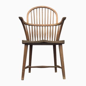 CH 18A High Back Spindle Windsor Oak Chair by Frits Henningsen for Carl Hansen & Søn, 1930s
