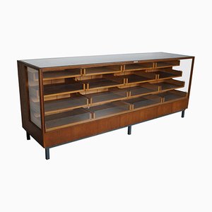 German Oak and Beech Haberdashery Shop Cabinet or Retail Unit, 1950s