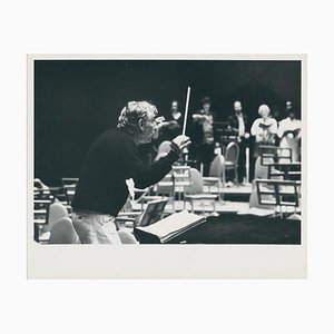 Leonard Bernstein Conducting, 1970s, Photograph