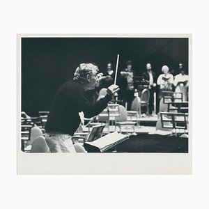 Leonard Bernstein Dirigieren, 1970er, Fotografie