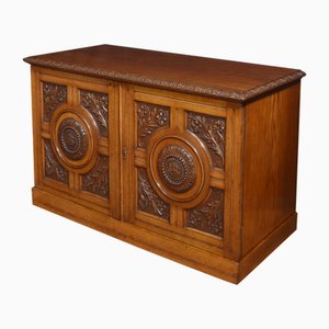19th Century Carved Oak Cabinet