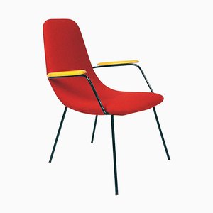 Mid-Century Austrian Red Lounge or Cocktail Chair by Carl Auböck, 1950s