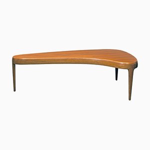 Mesa de centro Capri Mid-Century moderna de teca atribuida a Johannes Andersen, años 50