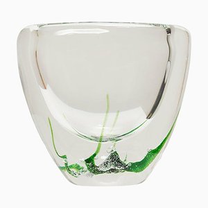 Vase en Verre Modèle Seagrass attribué à Vicke Lindstrand pour Kosta Boda, 1960s