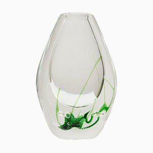 Vase en Verre Modèle Seagrass attribué à Vicke Lindstrand pour Kosta Boda, 1960s