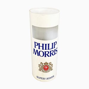 Portaombrelli moderno in metallo bianco di Philip Morris Cigarette, anni '90
