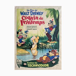 Lustiges französisches Grande Filmposter von Disney, 1947
